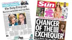 The Papers: 'Reeves on brink' and 'Chancer of the Exchequer'