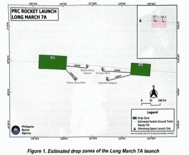 PCG warns Ilocos, Cagayan fishers of Chinese rocket launch debris