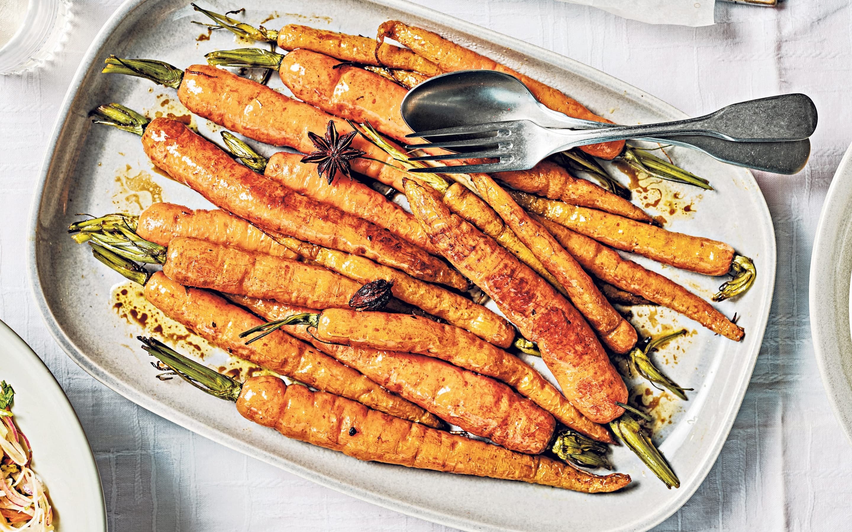 Roasted carrots with cardamom and star anise