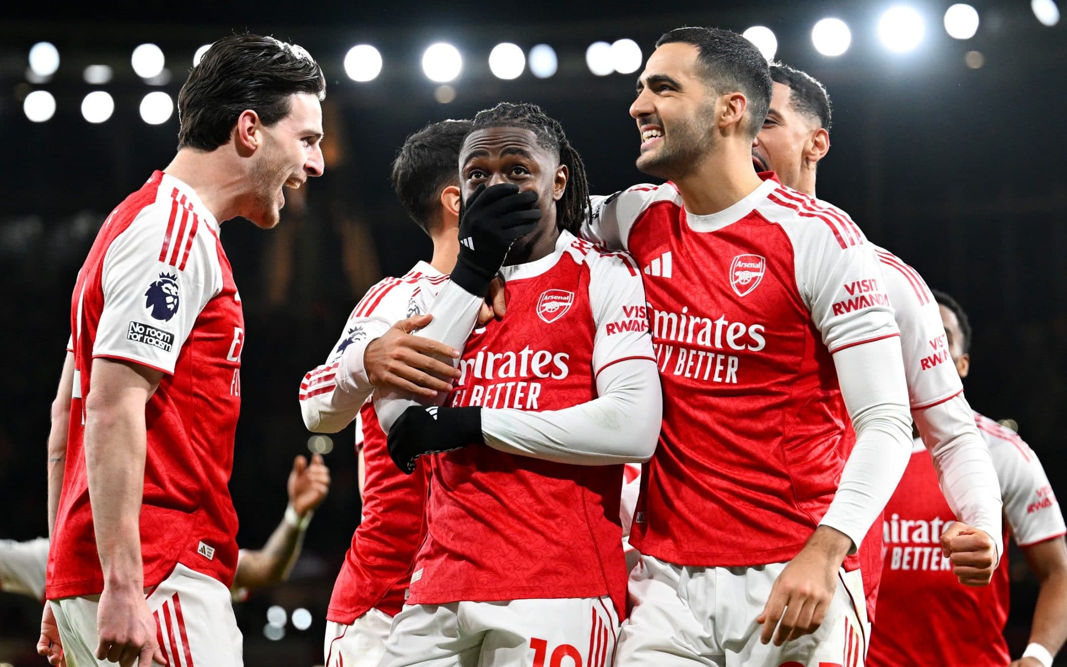 Eze scores hat-trick on his north London derby debut as Arsenal thump sorry Spurs