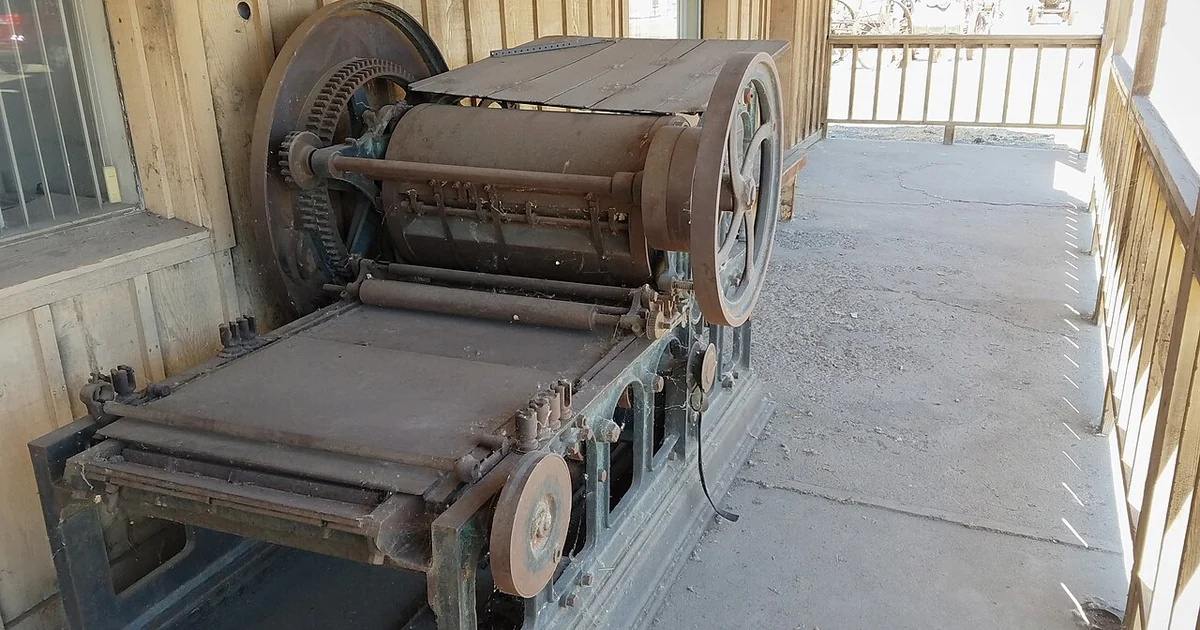 This printing press from the Campbell Press Company began work for the Owyhee Avalanche in Silver City, Idaho, in 1874. In 1883 it was in service at the Caldwell Tribune and later the Wilder Herald and then the Owyhee Chronicle.